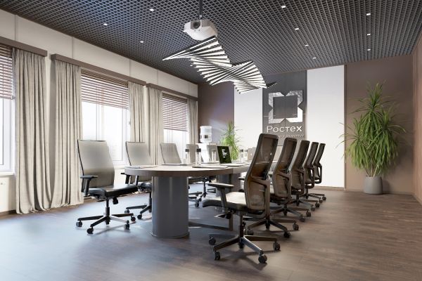 Дизайн офисной части компании: два варианта оформления кабинетов