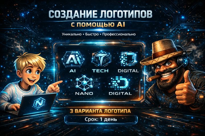 Логотип для бизнеса — современный дизайн с помощью AI - 5686915