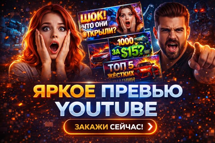 Создам яркое превью для YouTube видео - 5687063