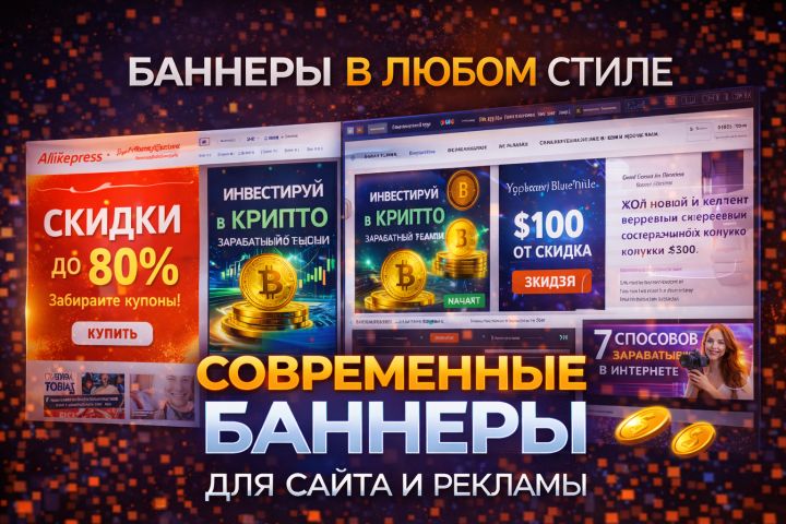 Создам современный баннер для сайта или рекламы - 5687097