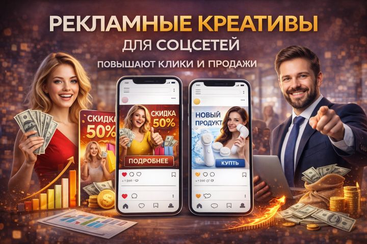 Создам рекламные креативы для рекламы в соцсетях - 5687139