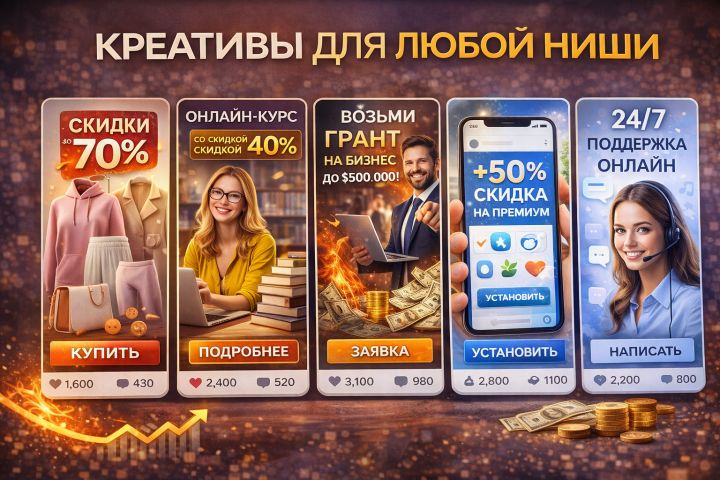 Создам рекламные креативы для рекламы в соцсетях - 5687141