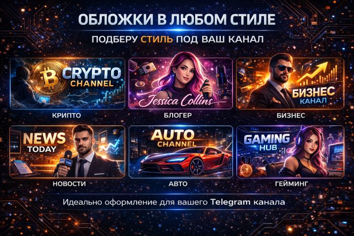 Создам стильную обложку для Telegram канала - 5687191