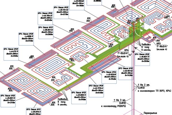РД на отопление,вентиляцию,кондиционирование, ИТП для 3-х этажного мини Отеля S=600м².