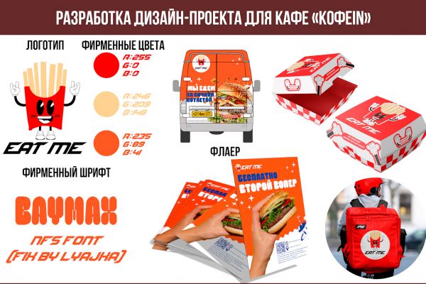 Фирменный стиль для фаст-фуда | identity for fast food