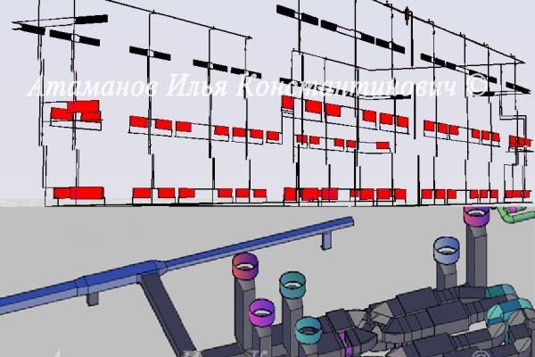 РД на Отопление,вентиляция, теплоснабжение завес для бизнес-центра ( S= 1700 м²), г.Ломоносов(Лен. область.)