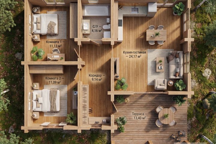 Создание реалистичной планировки с мебелью из плана - 5688139