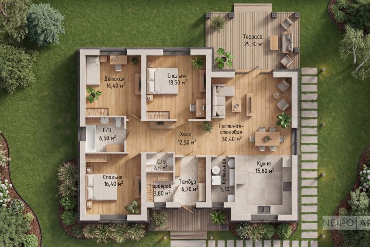 Создание реалистичной планировки с мебелью из плана - 5688140