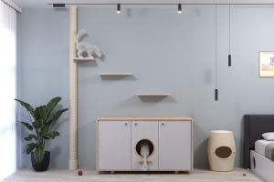 Визуализация когтеточки и домик для кошек