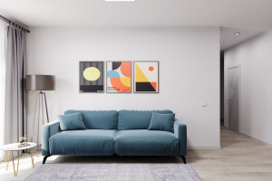 Визуализация гостиной в стиле Техно