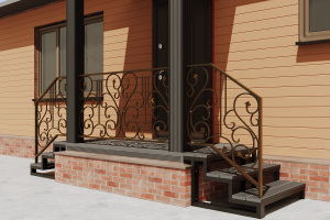 Визуализация перил лестницы