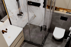 Визуализация санузла (1-этажного дома 96 кв.м)