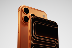 3D визуализация Iphone 17 pro на белом фоне