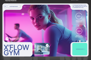 Лендинг Фитнес клуба X FLOW GYM