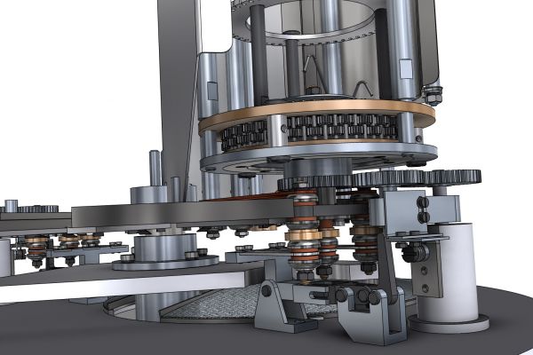 Механизм подколпачного устройства установки вакуумного напыления