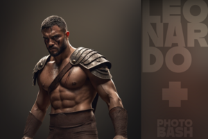 Иконка для игры (Leonardo + photobash)