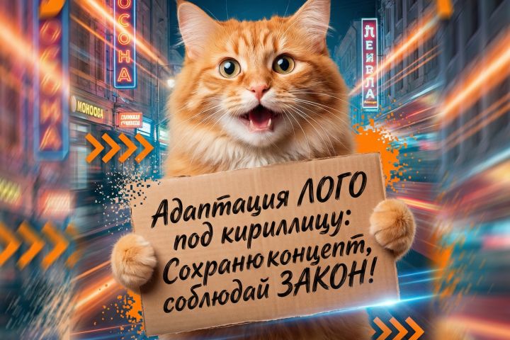 Русификация логотипа, сохранение стиля бренда - 5690415
