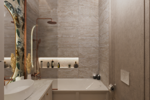 Быстрая визуализация ванной комнаты на заказ по чертежу