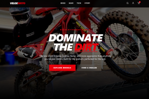 Сайт для зарубежной компании по продаже мотоциклов, экипировки и аксессуаров