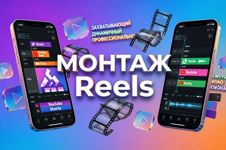 Динамичный монтаж TikTok и Shorts с субтитрами и эффектами - 5690809