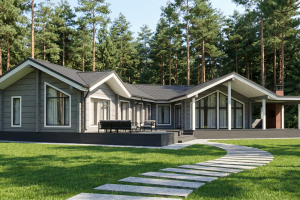 Эскизный проект коттеджа в Ленинградской области. 2025г.