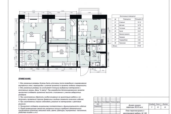 Разработка чертежей под дизайн проект.