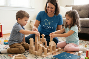 Логотип и фирменный стиль для сервиса найма нянь Nanny Best Match