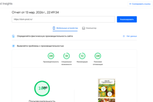 Поддержка сайта по скорости