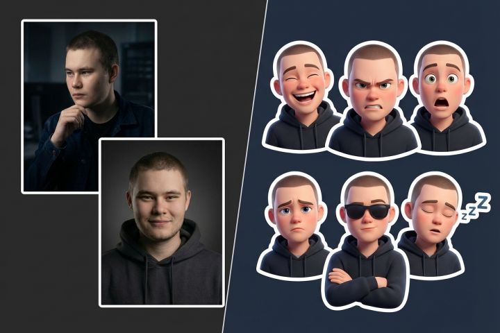 Сделаю Telegram стикеры из ваших фото , AI + ручная доработка - 5693198