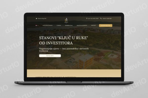 Многоязычный лендинг для агентства недвижимости в Хорватии
