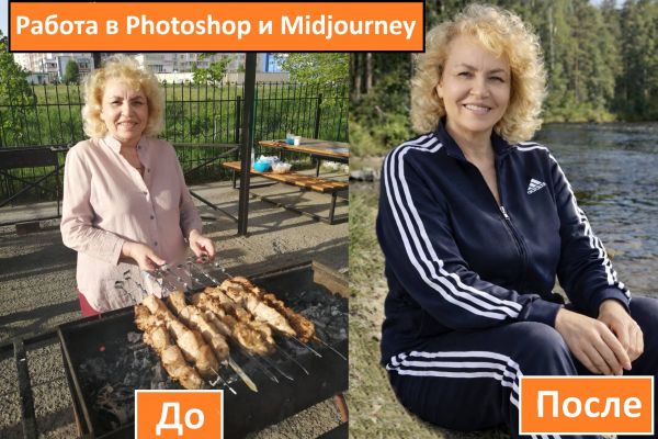 Работа в Midjourney и Photoshop