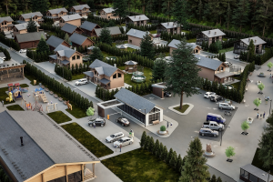 Визуализация коттеджного поселка