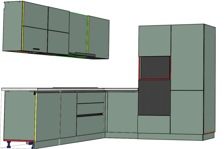 Базис модель мебели для заказа на производстве самостоятельной сборки - 5694104