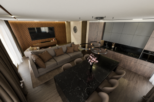 Дизайн/Визуализация Кухни-гостиной.