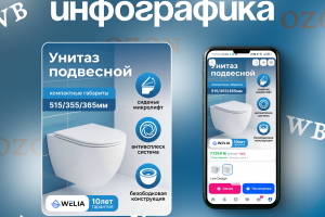 ИНФОГРАФИКА для унитаза I карточка товара для унитаза