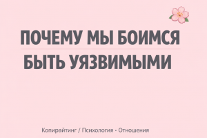 Пост «Почему мы боимся быть уязвимыми»