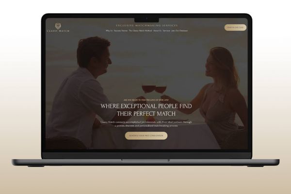 Лендинг сервиса знакомств "Classy Match"