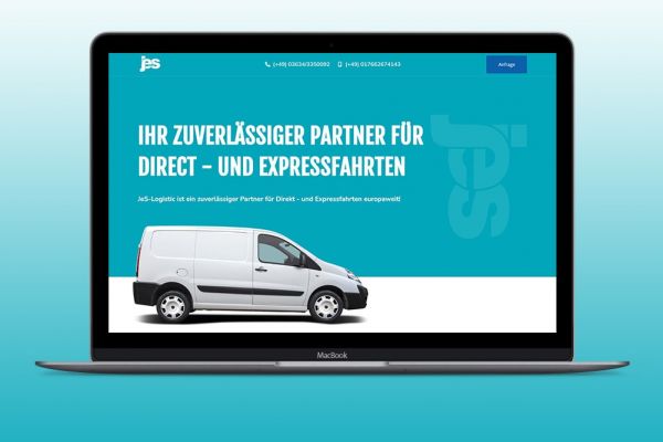 Лендинг логистической компании "JeS-Logistic" из Германии