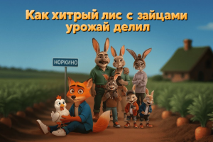 Нейроадаптации и анимации для первого российского нейросетевого мультсериала "Как хитрый лис с зайцами урожай делил"