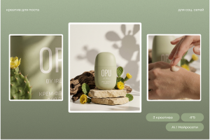 Креативы для косметического бренда OPU