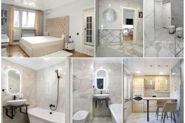 Дизайн квартиры (фото реализованного обьекта) Коридор - Комната - Кухня - Санузел - Балкон.