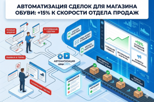 Автоматизировал обработку лидов и сделок: убрал ручные действия и ускорил работу отдела на 15%