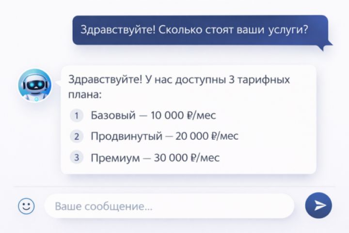 Настрою AI-ассистента для общения с клиентами (сайт / мессенджеры / CRM) - 5697969