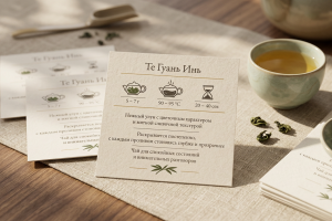 Вкладыш в упаковку чая | Дизайн технико-технологической карточки