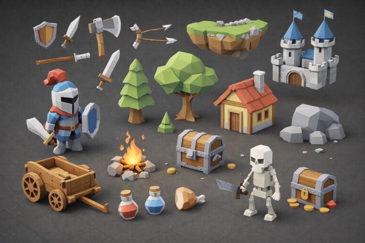 Игровые low-poly модели