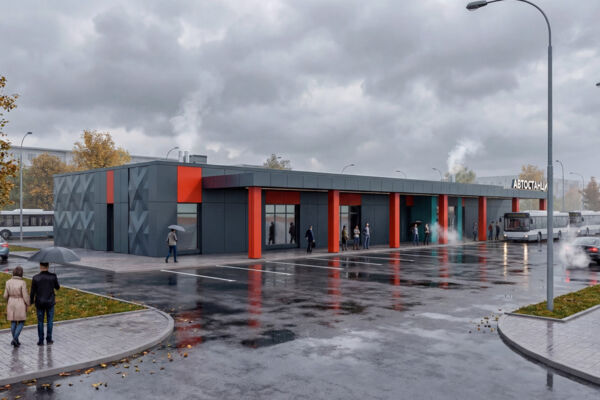 Авторский дизайн автостанции.