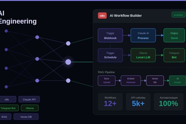 AI-инжиниринг: n8n автоматизация, Claude/OpenAI API, RAG, Telegram боты