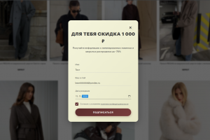 Wordpress плагина для создания промокода на первую покупку при заполнении формы.