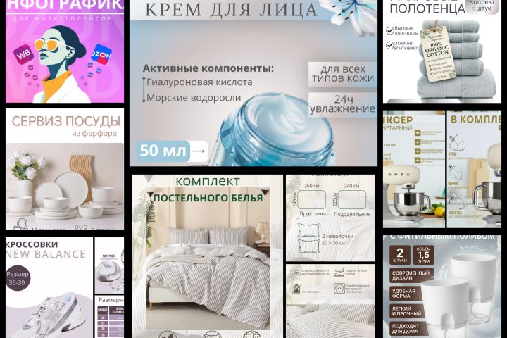 Инфографика для маркетплейсов Вб и Озон