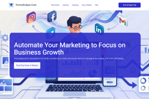 PromoEclipse Core - Одностраничный лендинг с pop-up формой